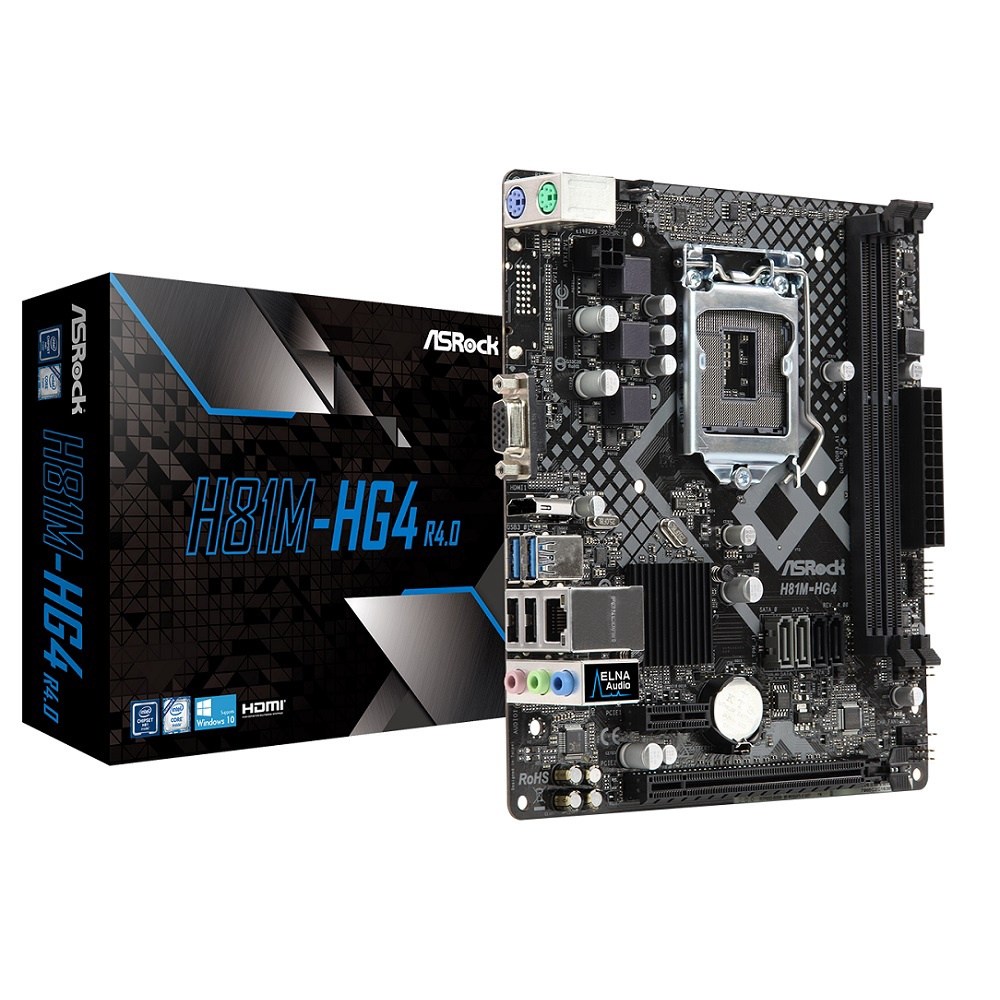 Placa Mãe ASRock H81M-HG4 R4  Intel LGA 1150, mATX DDR3 1